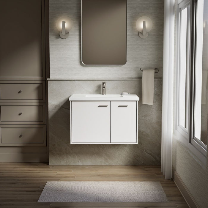 KOHLER K-CM99541-BD1 Jute 31" wall-hung bathroom vanity cabinet with sink and quartz top