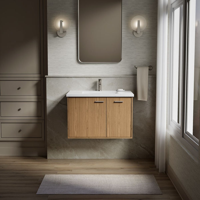 KOHLER K-CM99541-BD1 Jute 31" wall-hung bathroom vanity cabinet with sink and quartz top