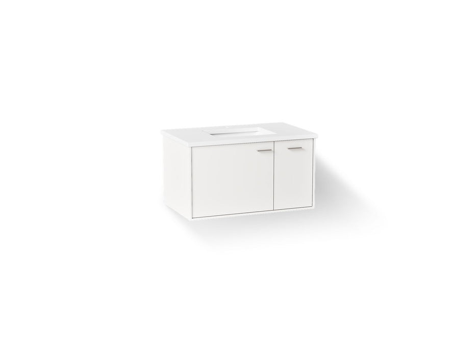 KOHLER K-CM99543-BD1 Jute 36" wall-hung bathroom vanity cabinet with sink and quartz top