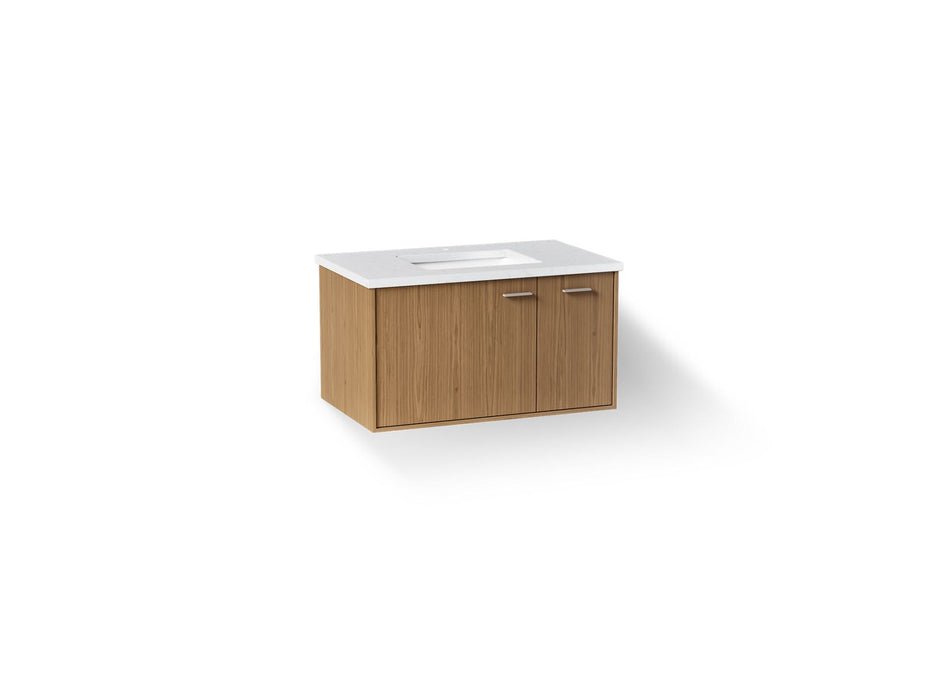 KOHLER K-CM99543-BD1 Jute 36" wall-hung bathroom vanity cabinet with sink and quartz top