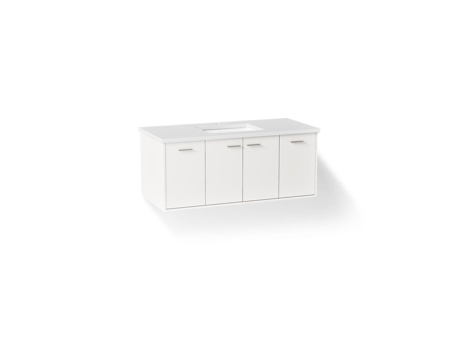 KOHLER K-CM99544-BD1 Jute 48" wall-hung bathroom vanity cabinet with sink and quartz top