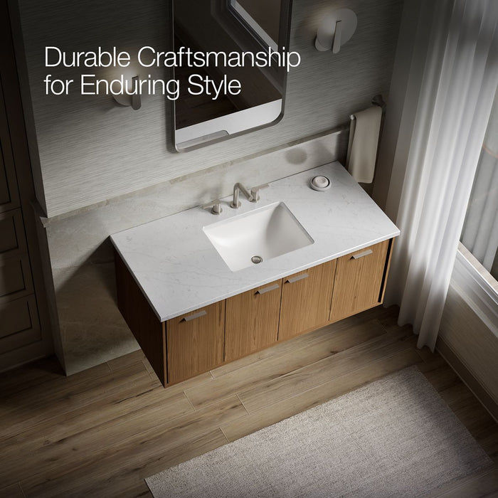 KOHLER K-CM99544-BD1 Jute 48" wall-hung bathroom vanity cabinet with sink and quartz top