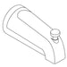 KOHLER K-85555-G Spout, IPS Diverter Bath, default title