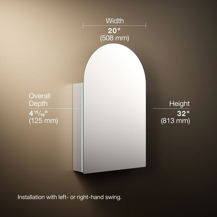 3/4 view of product with dimensions
