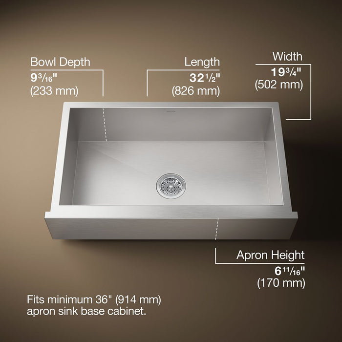 3/4 view of product with dimensions