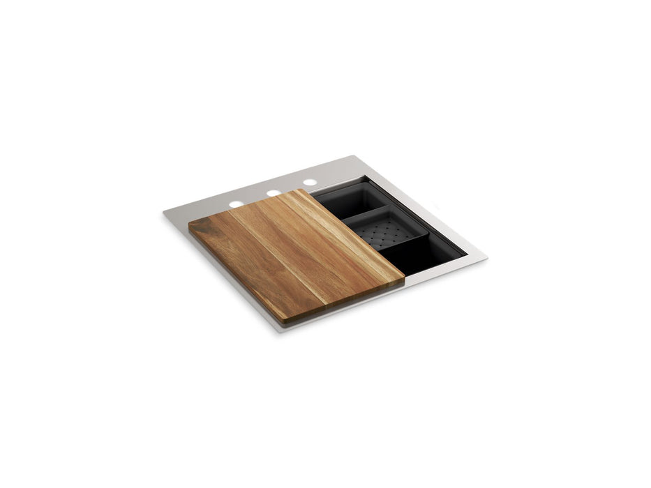 KOHLER K-RH23377-1PC Lyric Workstation 20-1/2" Top-/under-mount Single-bowl Bar Sink