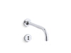 KOHLER K-T11839 Purist Shelf-back commercial lavatory faucet with grid drain and lever handles