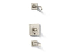 Kohler K-T13133-4AL Pinstripe Rite-Temp bath and shower trim kit with push-button diverter and lever handle, without showerhead