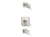 Kohler K-T13133-4AL Pinstripe Rite-Temp bath and shower trim kit with push-button diverter and lever handle, without showerhead