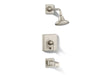KOHLER K-T13133-4A Pinstripe Rite-Temp bath and shower trim kit with push-button diverter and lever handle, 2.5 gpm