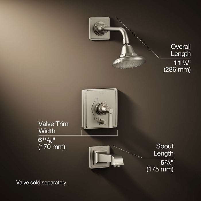 3/4 view of product with dimensions
