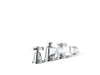 Kohler K-T13140-3A Pinstripe Deck-mount bath faucet trim with cross handles