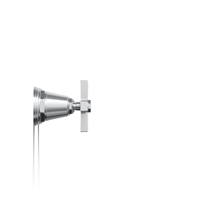 KOHLER K-T13141-3A Pinstripe Deck-mount bath faucet handle trim with Cross design