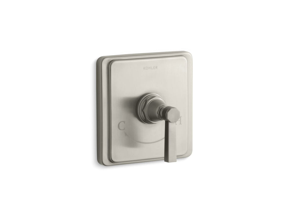 Kohler K-T13173-4A Pinstripe MasterShower temperature control valve trim with Lever handle