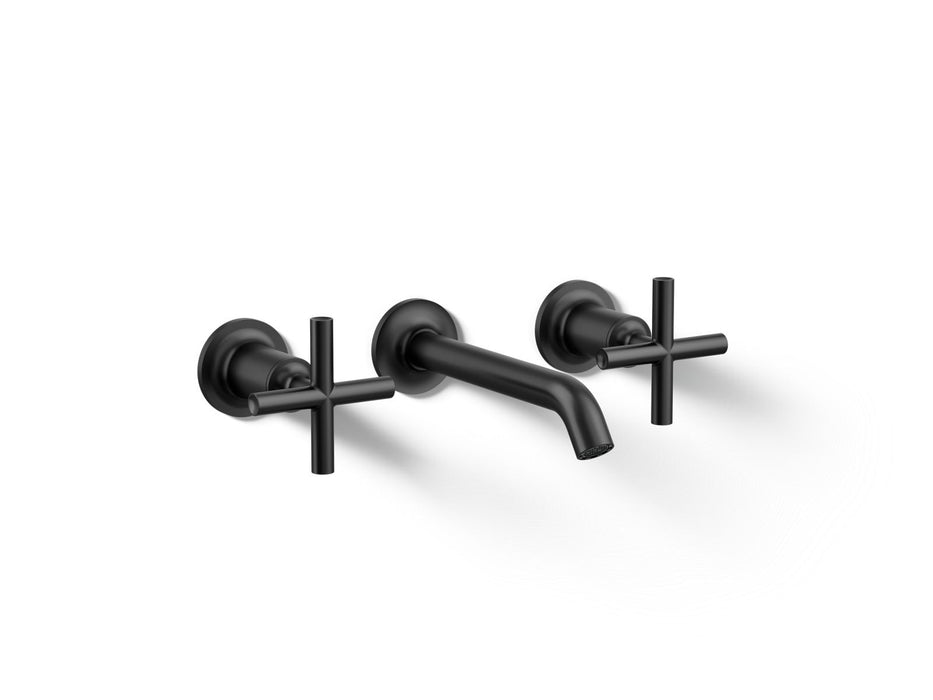 KOHLER K-T14413-3 Purist Wall-mount bathroom sink faucet trim with Cross handles, 1.2 gpm
