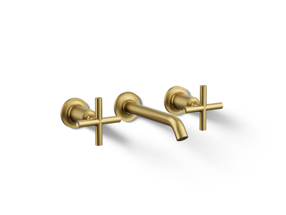 Kohler K-T14413-3 Purist Wall-mount bathroom sink faucet trim with Cross handles, 1.2 gpm