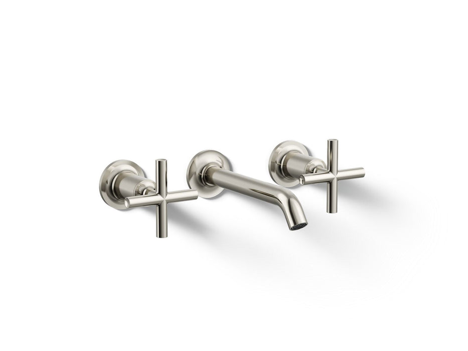 KOHLER K-T14413-3 Purist Wall-mount bathroom sink faucet trim with Cross handles, 1.2 gpm