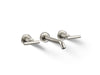 Kohler K-T14413-4 Purist Wall-mount bathroom sink faucet trim with Lever handles, 1.2 gpm