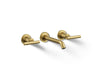 KOHLER K-T14413-4 Purist Wall-mount bathroom sink faucet trim with Lever handles, 1.2 gpm