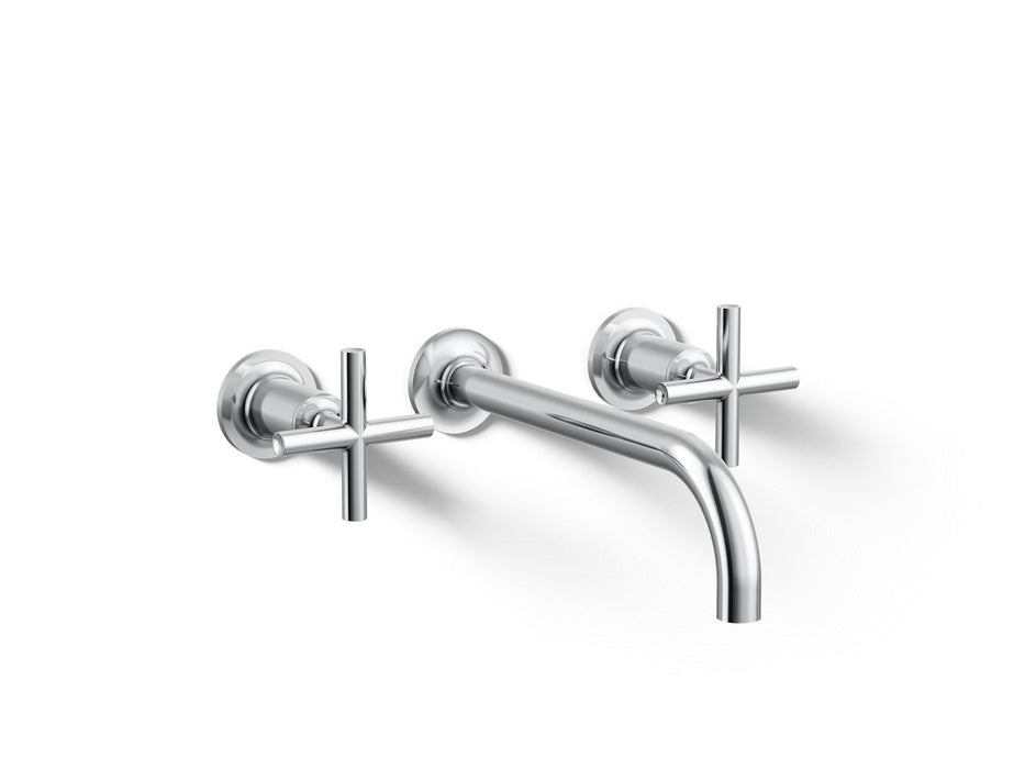 Kohler K-T14414-3 Purist Wall-mount bathroom sink faucet trim with Cross handles, 1.2 gpm
