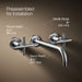 Kohler K-T14414-3 Purist Wall-mount bathroom sink faucet trim with Cross handles, 1.2 gpm