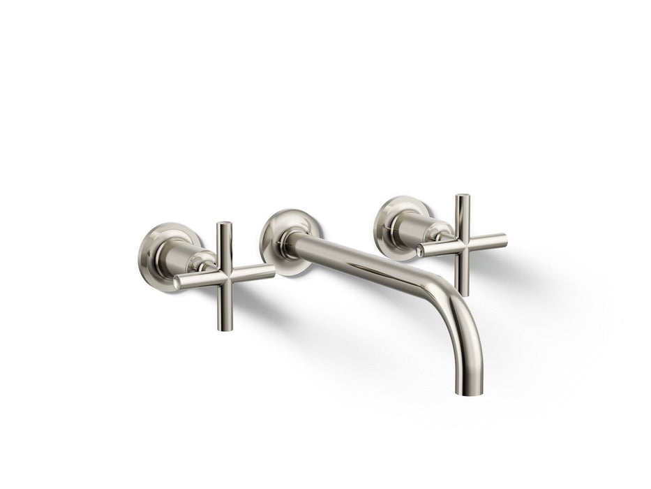 KOHLER K-T14414-3 Purist Wall-mount bathroom sink faucet trim with Cross handles, 1.2 gpm
