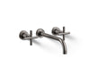 Kohler K-T14414-3 Purist Wall-mount bathroom sink faucet trim with Cross handles, 1.2 gpm