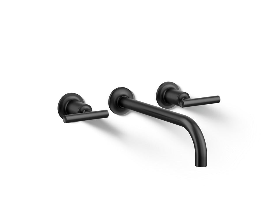 KOHLER K-T14414-4 Purist Wall-mount bathroom sink faucet trim with Lever handles, 1.2 gpm