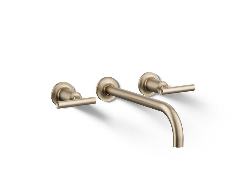 KOHLER K-T14414-4 Purist Wall-mount bathroom sink faucet trim with Lever handles, 1.2 gpm