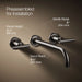 Kohler K-T14414-4 Purist Wall-mount bathroom sink faucet trim with Lever handles, 1.2 gpm