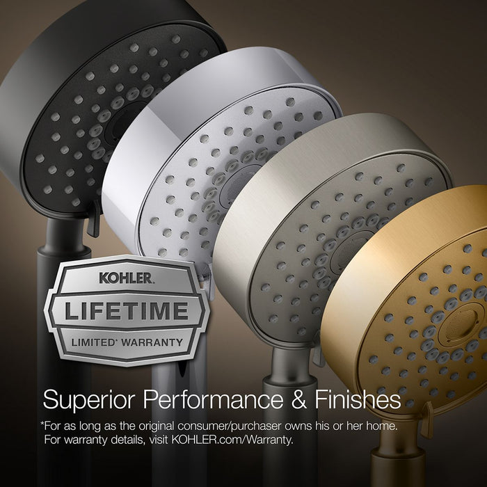 KOHLER K-T14420-3L Purist Rite-Temp bath and shower trim kit with push-button diverter and cross handle, without showerhead
