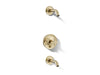 Kohler K-T14420-3L Purist Rite-Temp bath and shower trim kit with push-button diverter and cross handle, without showerhead