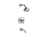 Kohler K-T14420-4 Purist Rite-Temp bath and shower trim kit with push-button diverter and lever handle, 2.5 gpm