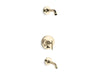 Kohler K-T14420-4L Purist Rite-Temp bath and shower trim kit with push-button diverter and lever handle, without showerhead
