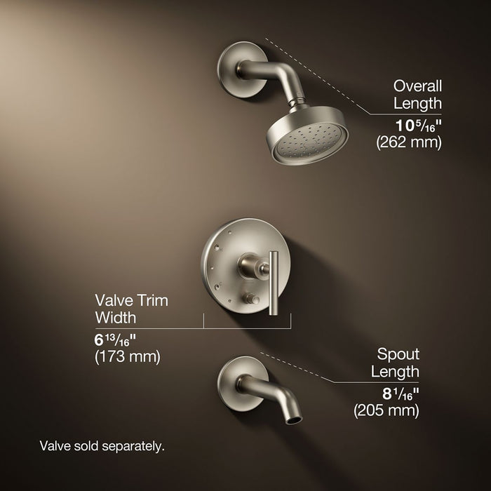 3/4 view of product with dimensions