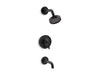 Kohler K-T14421-4 Purist Rite-Temp bath and shower trim kit with push-button diverter and lever handle, 2.5 gpm