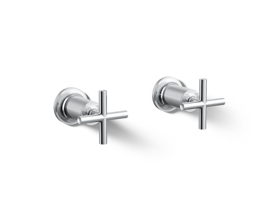 KOHLER K-T14429-3 Purist Deck- or wall-mount bath faucet handle trim with cross design