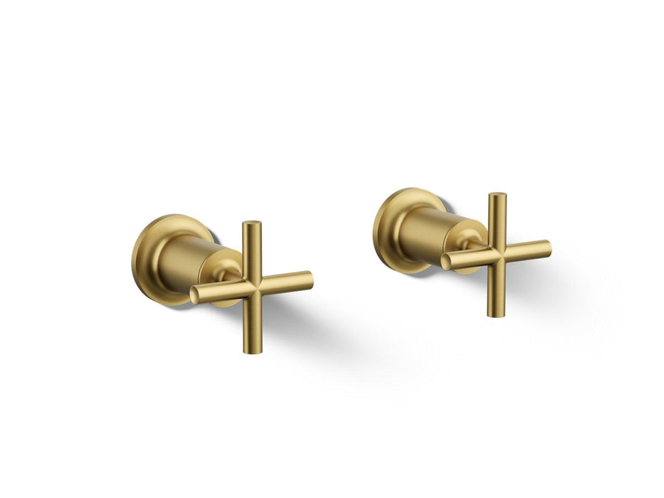 KOHLER K-T14429-3 Purist Deck- or wall-mount bath faucet handle trim with cross design