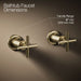 KOHLER K-T14429-3 Purist Deck- or wall-mount bath faucet handle trim with cross design, vibrant french gold - view 2