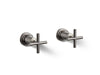 KOHLER K-T14429-3 Purist Deck- or wall-mount bath faucet handle trim with cross design, vibrant titanium