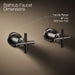 KOHLER K-T14429-3 Purist Deck- or wall-mount bath faucet handle trim with cross design, vibrant titanium - view 2