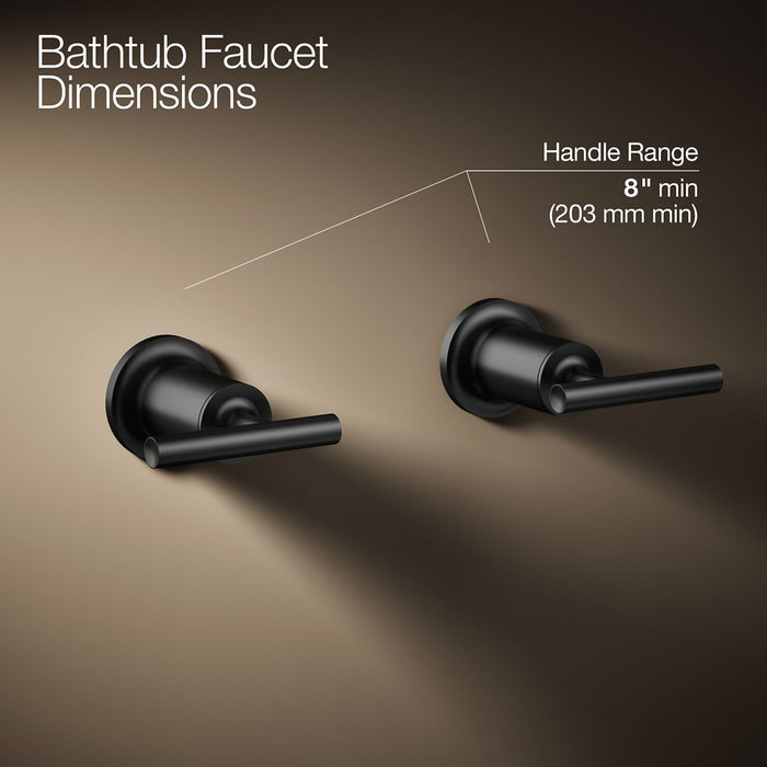 KOHLER K-T14429-4 Purist Deck- or wall-mount bath faucet handle trim with lever design