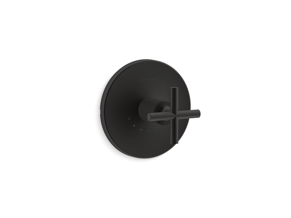 Kohler K-T14488-3 Purist MasterShower temperature control valve trim with cross handle