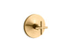 Kohler K-T14488-3 Purist MasterShower temperature control valve trim with cross handle