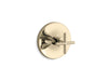 Kohler K-T14488-3 Purist MasterShower temperature control valve trim with cross handle