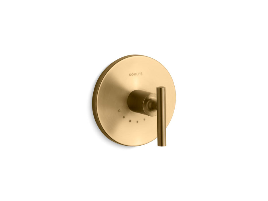 KOHLER KOHLER K-T14488-4 Purist MasterShower temperature control valve trim with lever handle