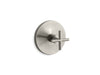 KOHLER K-T14488-3 Purist MasterShower temperature control valve trim with cross handle
