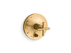 Kohler K-T14501-3 Purist Rite-Temp valve trim with push-button diverter and cross handle