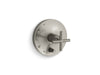 Kohler K-T14501-3 Purist Rite-Temp valve trim with push-button diverter and cross handle
