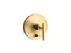 Kohler K-T14501-4 Purist Rite-Temp valve trim with push-button diverter and lever handle